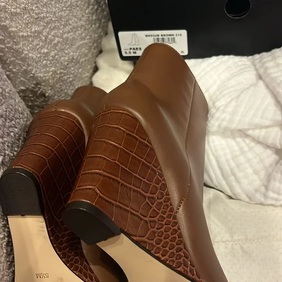 Nine West Pars medium brown ankle boots - Picture 4 of 4